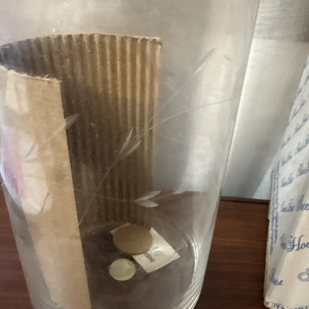 princess house 2 piece crystal vase new in box